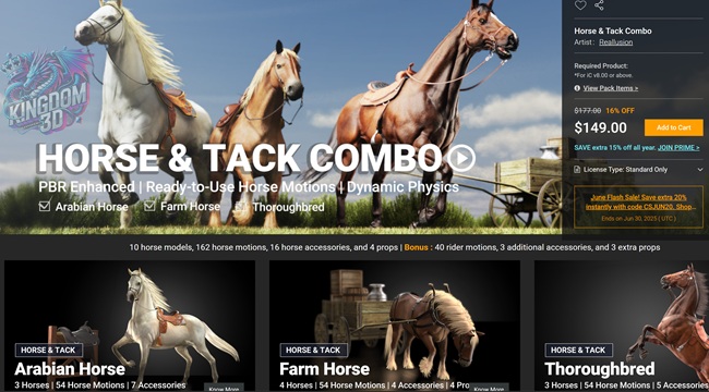  Horse & Tack Combo (NEW VERSION 2025)